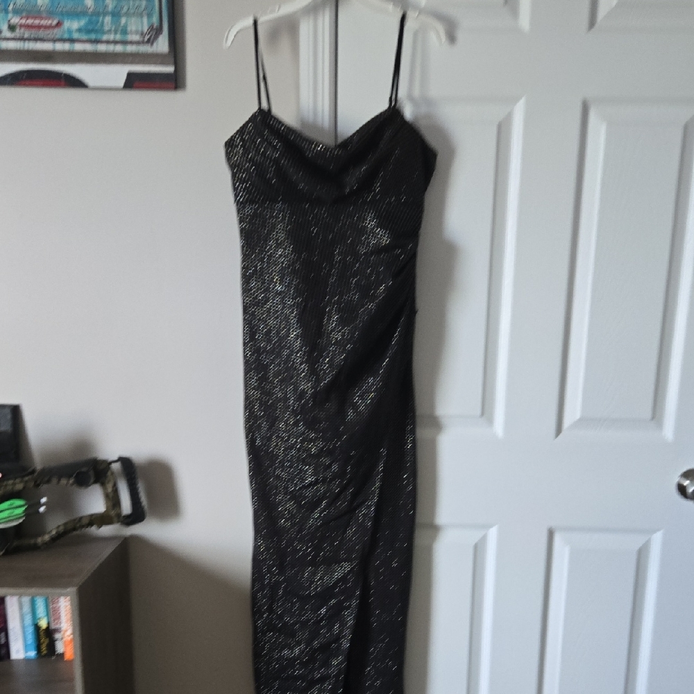 Elegant Black Glitter Dress